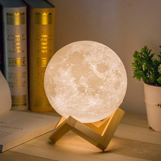 Galaxy Moon Lamp, Rechargeable 3D Starry Sky